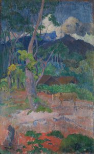 Krajina s koněm od Paul Gauguin
