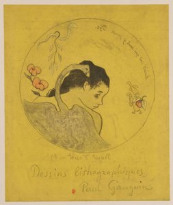 Léda: Entwurf für einen Teller od Paul Gauguin
