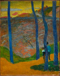 Modré stromy. Projdeš, krásko. Bluetrees. Přijde řada na tebe, má krásko!, 1888. od Paul Gauguin