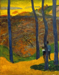 Modré stromy od Paul Gauguin