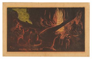 Mahna no varua ino (Ďábel mluví), ze suity Noa Noa od Paul Gauguin