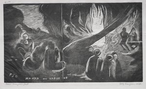 Noe, Ďábel mluví Mahna Žádný zlý duch, 1893-94. od Paul Gauguin
