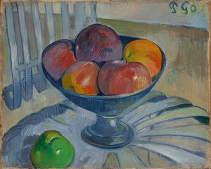 Mísa ovoce na zahradní židli. Kolem roku 1890 od Paul Gauguin