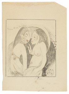 Parau Hina Tefatou (Slova mezi bohyní Měsíce a Bohem Země) od Paul Gauguin