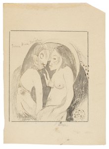 Parau Hina Tefatou (Slova mezi bohyní Měsíce a Bohem Země) od Paul Gauguin