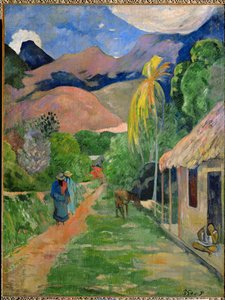 Cesta v Papeete, zvaná rue du Tahiti (olej na plátně) od Paul Gauguin