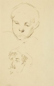 Profil chlapce a autoportrét [recto] od Paul Gauguin