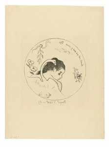 Projet d’assiette (Leda) (Design for a Tale [Leda]), frontispis z Volpini Suite od Paul Gauguin