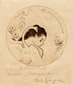 Projekt na talíř - Leda a labuť od Paul Gauguin