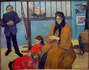 Schuffeneckerova dílna nebo rodina Schuffeneckerů (olej na plátně od Paul Gauguin