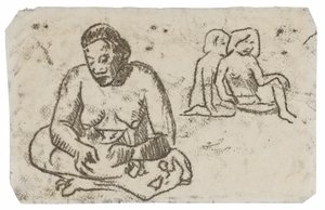 Sedící žena (související s obrazem Sister of Charity) od Paul Gauguin