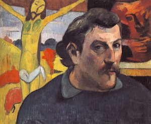 Autoportrét se žlutým Kristem od Paul Gauguin