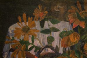 Slunečnice na křesle od Paul Gauguin