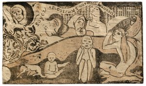 Miluj, a budeš šťastný, ze Suite pozdních dřevotisků od Paul Gauguin