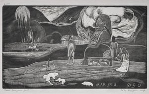 Tahitská série: Uctívání. od Paul Gauguin
