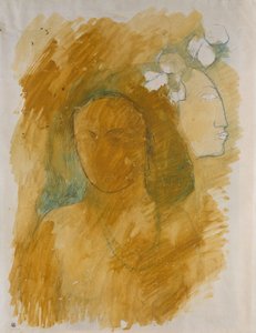 Tahitianische Frau mit bösem Geist od Paul Gauguin