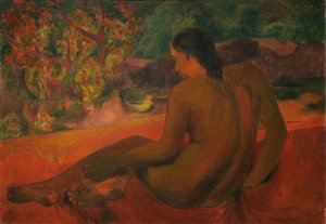 Tahitská žena od Paul Gauguin