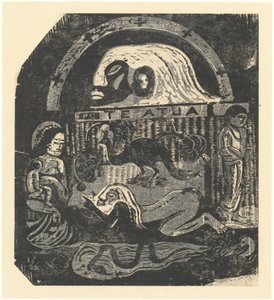 Te Atua (Bohové) Malý talíř od Paul Gauguin
