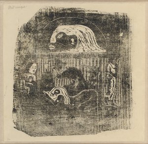 Malý talíř Te Atua (Bohové) [verso] od Paul Gauguin