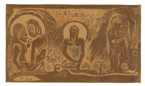 Te atua (Bůh), ze suity Noa Noa od Paul Gauguin