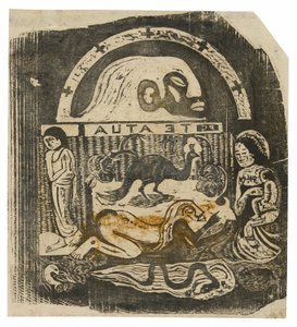 Te atua (Bůh), ze Suity pozdních dřevěných bloků od Paul Gauguin