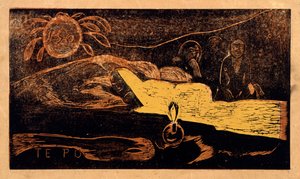 Te po. La grande nuit Ze série Noa Noa, 1893-1894 od Paul Gauguin