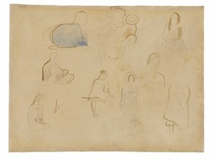 Deset studií tahitských postav od Paul Gauguin