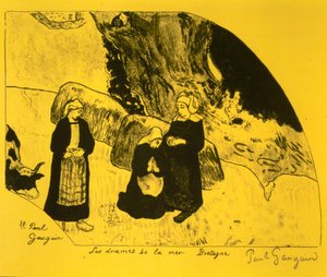 Drama moře, Bretaň, z Volpini Suite: Dessins lithographiques, 1889., 1889. od Paul Gauguin