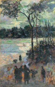 Požár na břehu řeky, 1886 od Paul Gauguin