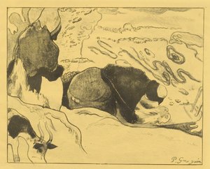 Prádelny od Paul Gauguin