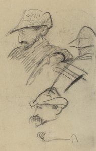 Tři studie muže s kloboukem [recto] od Paul Gauguin