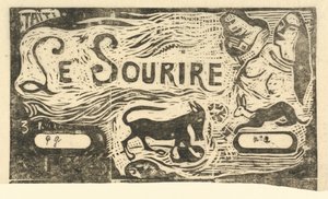Titulní strana pro Le Sourire Název úsměvu, v roce 1895 nebo později. od Paul Gauguin