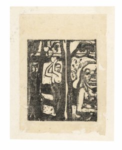 Žena sbírá ovoce a Oviri od Paul Gauguin