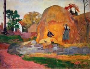 Žluté kupky sena aneb Zlatá sklizeň od Paul Gauguin