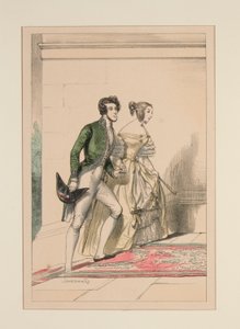 DVORNÍ KOSTÝ 1837, od Paul Gavarni