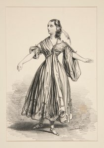 KOSTÝM MADEMOISELLE DEJAZET. Role L od Paul Gavarni