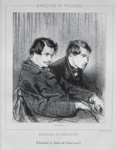 Edmond a Jules de Goncourt, 1853. od Paul Gavarni