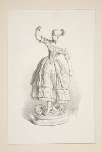 Fanny Elsslerová. od Paul Gavarni