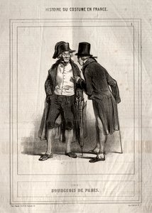 Historie kostýmu ve Francii: Buržoazní z Paříže od Paul Gavarni