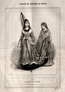 Historie kostýmu ve Francii: Dámy z Paříže od Paul Gavarni