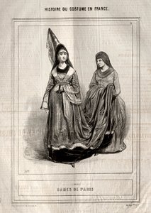 Historie kostýmu ve Francii: Dámy z Paříže, 1843. od Paul Gavarni