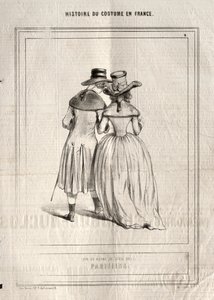 Historie kostýmu ve Francii: Pařížané, 1843. od Paul Gavarni