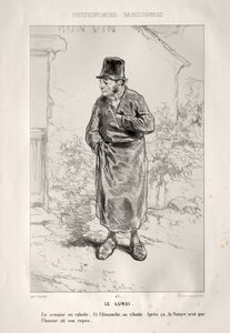 Le Lundi. od Paul Gavarni
