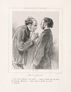 Masky a tváře: Tady, tam od Paul Gavarni