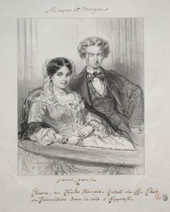 Masky a tváře: Paric, par-la: Phèdre v Théâtre-Francais..., 1857-1858. od Paul Gavarni