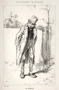Physionomies Parisienne: Au Marais, 1869. od Paul Gavarni