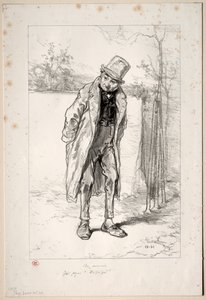 Physionomies Parisiennes: Au Marais. Tady, Azore! zde!, 1857-58. od Paul Gavarni