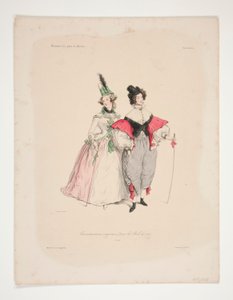 ORIGINÁLNÍ TRAVESTISSEMENS (sic) pro plesy 1834. Č. 2 a 3. od Paul Gavarni