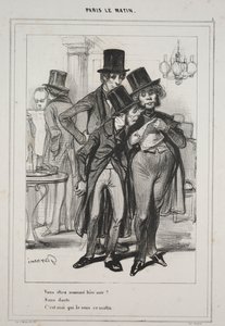 Včera večer jsi byl jmenován... ze seriálu Paris Le Matin, 1839. od Paul Gavarni