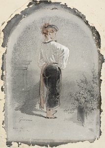Žena ve španělském kostýmu od Paul Gavarni